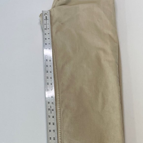 LL Bean Jeans Womens Size 6 Tall 6T Tan Beige Denim Straight Cotton Pants 0YQ95 - Picture 9 of 12